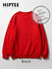 A Bit Of A Misfit Shirt - Misfit Island Christmas Sweatshirt, Rudolph Reindeer Xmas Cotton Blend Long Sleeve Shirt, The Red Nosed Reindeer Pullover Tops For Spring / Fall / Winter-Unisex Women & Men's Festival Daily Wear Comfort Tops - 黑色 - 查看 8