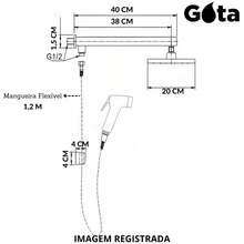 Slim Square Shower Head With Luxury Hand Shower And Diverter - 銀色 - 查看 7