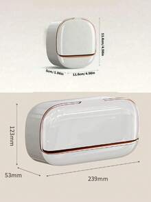 Luksusowy, ścienny uchwyt na mydło z pokrywką, wysokiej jakości uchwyt na mydło z odpływem, wodoodporny uchwyt na mydło ABS, odpowiedni do łazienki, prysznica, w podróży, prosty uchwyt na mydło, przybory toaletowe, akcesoria łazienkowe, stojak do przechowywania w łazience.