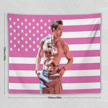 CelFlag Stray Tapestry Kids Wall Hanging Bang Music Chan Pink Amarican Flag,Suitable For Bedroom Living Room Dormitory Home Decor 30"X40" - 彩色 - 查看 13