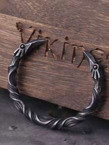 1pc Nordic Vikings Nordic Crow Bracelet Men's Cuff Bracelet - Bracelet 1 - View 1