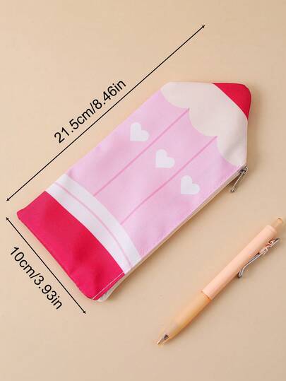 Estojo em formato de lápis, porta-canetas criativo e fofo para material escolar, organizador infantil para o período letivo de inverno, presente de Natal para estudantes.