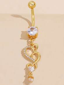 1 قطعة من خاتم السرة المصنوع من الفولاذ المقاوم للصدأ 316 بشكل فراشة وزركونيا وردية، مجوهرات ثقب الجسم لطيفة وناعمة للارتداء اليومي متعددة الألوان