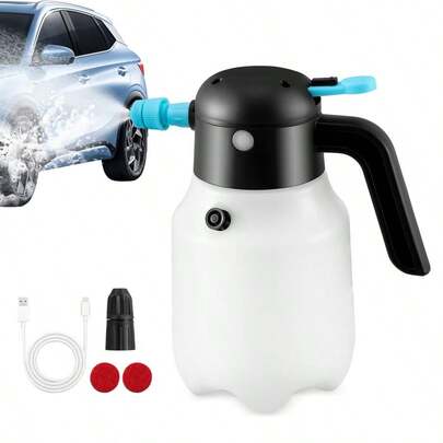 1.8L Pressurized Foam Sprayer – Cordless Pump Sprayer For Car Washing, Home, Garden & Car Beauty Cleaning