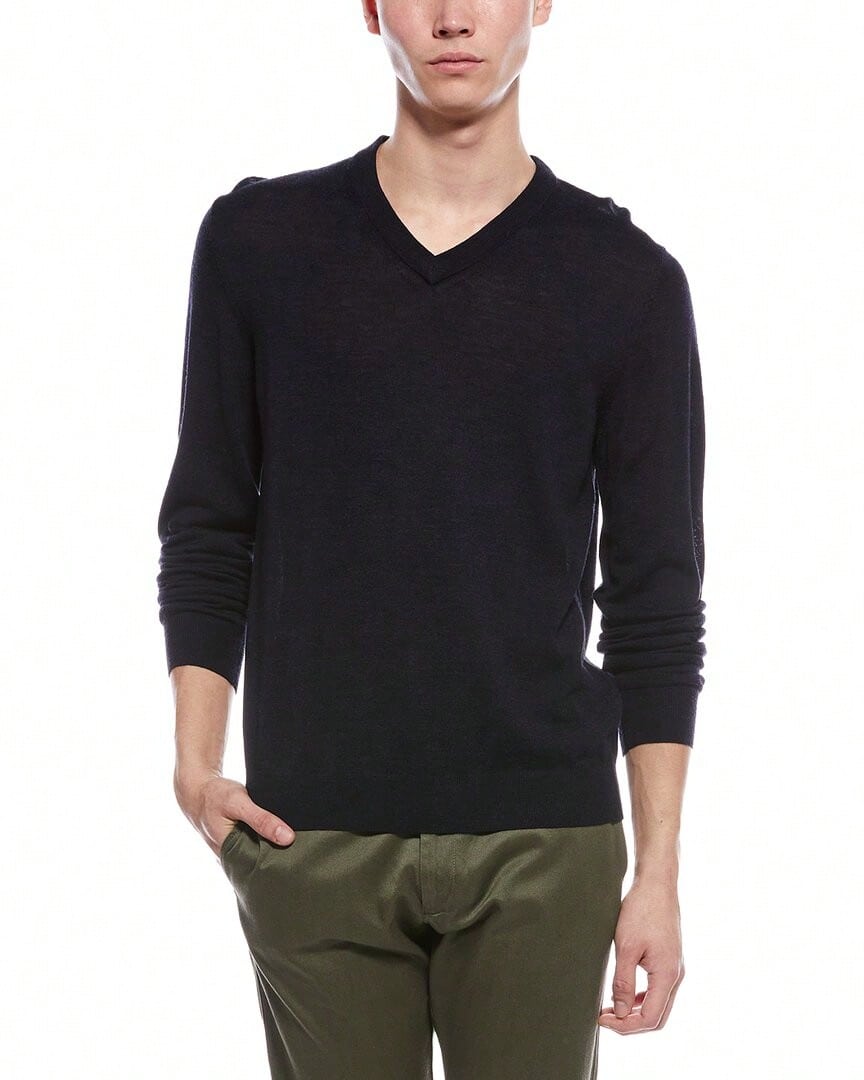 Bruno Magli Wool V-Neck Sweater - 藍色 - 查看 1