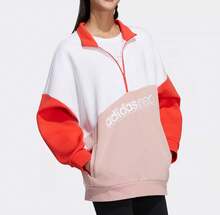 Adidas Women's CNY Sports Casual Hooded Sweatshirt - White/Pink/Red - View 1