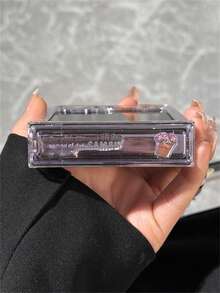 可爱DIY卡通猫腊肠犬简约插画果冻环氧树脂贴纸透明手机壳，兼容三星Galaxy Z Flip7 Flip6 Flip5 Z Flip 4 3，可爱动物图案折叠后盖 - 狗 - 查看 5