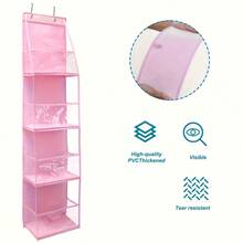 1pc Multi-Compartment Hanging Storage Bag - Organized Pockets For Clothes, Hats, Shoes And Towels. Suitable For Bedroom, Bathroom And Other Rooms. Great Gift For Holidays. - Multicolor - View 8