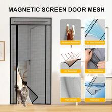 Left Right Side Opening Magnetic Screen Door Mesh - Adjustable Cut Mesh Door Size Fit Multiple Door Size Up To 36inchx82inch Heavy Duty Screen Doors For Keep Bug Out,  Pet Friendly{Inchsize_nameinch:InchFitDoorSizeupto36x82Inch(Adjustable)Inch} - FitDoorSizeupto36x82Inch(Adjustable) - View 7