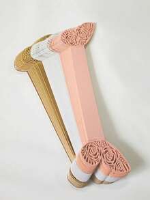 25pcs Set Of Disposable Napkin Rings, Rose And Butterfly Laser-Cut, Elegant And Beautiful, Suitable For Valentine's Day Gatherings, Weddings, Parties, Dinners, And Restaurant Celebrations. - Multicolor - View 2