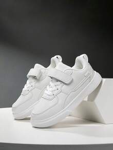 1 Pair Kids' Casual Sneakers, Colorblock Design, Comfortable, Versatile, Lightweight Outdoor Low-Top Trainers For Boys & Girls - White - View 6