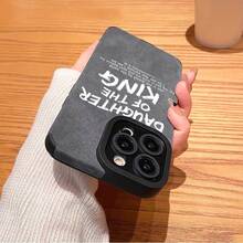 Funda para iPhone 16 Pro Max con patrón de letras blancas, compatible con iPhone 11 13 15 14 12 Pro Max XR XS Max X 8 7 Plus 2020 SE, funda suave a prueba de golpes, funda gráfica para hombres, regalo de Navidad, adecuada para niños y niñas - Colores mixtos - Ver 5