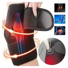 Rodillera Almohadilla Termica Rodilla, Rodilleras de rodilla con calefacción USB para aliviar dolores, tension, calambres en las rodillas, rodillas frías, dolor en las articulaciones, con función de calentamiento de tres niveles, correa ajustables, para elhogar, oficina, deportes, gimnasio - Negro - Ver 2