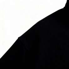 1pc Mens Established 1994 Vintage Graphic Hoodie Regular Fit Drawstring Hooded Sweatshirt Midweight Slightly Stretchy  Comfortable Fleece  Lined Casual Streetwear For Autumn  Winter Everyday Wear - 黑色 - 查看 5