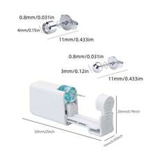 Ear Piercing Kit With 4PCS Disposable Ear Piercing Gun Built-In Earrings Stud 50PCS Plastic Earrings For Ear Infection - Multicolor - View 7