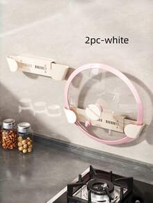 1 pieza Estante ajustable para tapa de olla montado en la pared, organizador de almacenamiento de cocina sin taladro, soporte plegable para tapas, tablas de cortar y utensilios de cocina