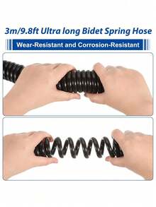 304黑色喷枪：全金属手持式冲洗器，哑光黑，304不锈钢材质，壁挂式，安装简便，防锈，多用途，防漏安全。可选配伸缩软管和支架。浴室用品，浴室配件，浴室工具 - 黑色 - 查看 7