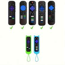 Glow In The Dark Cat Ear Shape Silicone Remote Control Cover With Lanyard Universal Fit For TCL Hisense TV Roku Samsung Sony LG Electronics Accessories Cute Home Decor Gift - 發光紫色 - 查看 8