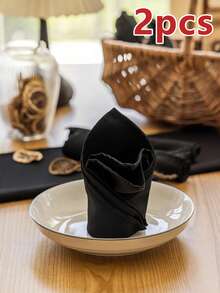 2/6/12/280pcs European Simple Solid Color Wrinkle-Resistant Breathable Wipe Cloth, Napkin, Placemat For Wedding Party Hotel Banquet Restaurant Kitchen Food Dining Table Decor - Multicolor - View 14