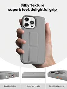 13/11 Kickstand Phone Case, Compatible With IPhone 16 Pro Max Kickstand Phone Case, Cool Apple 17 Pro Max Foldable Kickstand Phone Case, Shockproof Phone Case, Galaxy S25 FE Fashion Kickstand Phone Case, Galaxy A17/A07/A56/A16/A55 Phone Accessories, Hybrid 16/16e Phone Case, Redmi 15C Phone Case - Grey - View 6