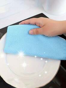 10pcs Glass Cleaning Cloths With Fish Scale Pattern, Household Cleaning Rags, Decontamination Cloths, Dish Towels, Window Wipers, No Trace, Multi-Purpose Cleaning Cloths, Cleaning Supplies, Cleaning Tools, Back To School Supplies, Kitchen, Bathroom - Multicolor - View 5