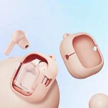 无线耳机，带ENC降噪功能，HiFi立体声麦克风，迷你入耳式耳机，带充电盒和LED数字显示屏，T2 TWS蓝牙耳机，透明ENC降噪耳机，数字电池显示，适用于智能手机的立体声耳机