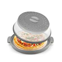 1PC Microwave Splatter Cover & Silicone Mat – Collapsible, Vented, Reusable Food Guard,Microwave Lid With Handle Tray-Resistant Trivet For Pots, Pans, And Kitchen Counter - Xám - Xem 1