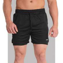 Quần Short Thể Thao Nam Kiểu Bạn Trai - màu đen - Xem 7