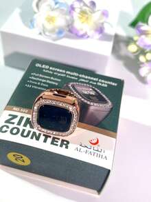 Nhẫn cầu nguyện ZIKR với màn hình OLED hiển thị đa kênh, sạc USB cho thời lượng pin kéo dài, có thể điều chỉnh giờ và ngày. Thiết kế đính pha lê mới, thời trang và sang trọng, thích hợp làm quà tặng ngày lễ hoặc để đếm số lần cầu nguyện. - Nhiều màu - Xem 13