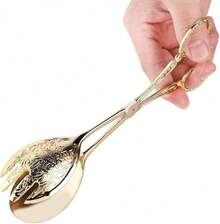 HERCHR Pinzas de Cocina Aleación Zinc, Pinzas Para Servir Buffet, Cocina Antideslizantes, Clamp Holder Comida Vintage Para La Restauración De Del Buffet - 1 - Ver 10