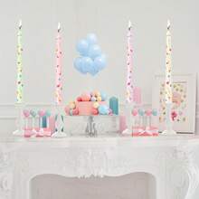 4Pcs 10 Inch Balloons Taper Candles, Printed Candy Colors Dripless Unscented Less Candle Sticks For Holiday Birthday Celebrate Home Party Dining Table Supplies{Inchcolor_nameinch:InchBallooninch,Inchsize_nameinch:Inch10Inch-4Countinch} - Balloon - 查看 6