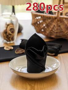 2/6/12/280pcs European Simple Solid Color Wrinkle-Resistant Breathable Wipe Cloth, Napkin, Placemat For Wedding Party Hotel Banquet Restaurant Kitchen Food Dining Table Decor - Multicolor - View 12