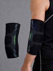 1pair-Compression Elbow Sleeves, High Elasticity Knitted Elbow Brace, Breathable And Comfortable-Suitable For Daily Work And Life, Fitness, Running, Tennis, Badminton- For Men & Women Gym Accessories - Black - View 11