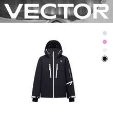 VECTOR MOTION Aquila 3L Padded Hooded Ski Jacket, Unisex, Fully Taped, Stretchy, Windproof, Warm, Durable, Breathable, For Single/Double Board Skiing Black Winter Sports - Black - View 13