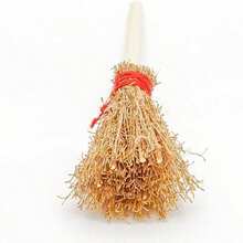 3/6/12件迷你女巫扫帚，扫帚柄，万圣节稻草工艺刷装饰巫师配件，万圣节服装角色扮演派对，迷你姜木扫帚，适合娃娃屋装饰，逼真扫帚，娃娃屋装饰，生日礼物，圣诞礼物，万圣节礼物，圣诞袜填充物，圣诞微缩场景装饰 - 彩色 - 查看 7