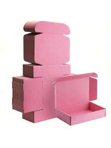粉色包装盒，适用于电商包装、粉色礼品盒，非常适合DIY项目、儿童礼物、母亲节礼物、批发/零售运输，以及运输和储存各种小物件。礼品盒，小型企业用品，价格实惠。 - 彩色 - 查看 7