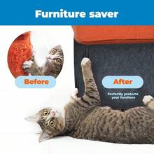 TFKI Catify Cat Scratcher Fun Interactive Scratchers Claw  Furniture Saver Indoor Play Support Natural Cat Behaviors Heavy Duty - Gray 39.4 X 15.8 - 灰色394x158 - 查看 2