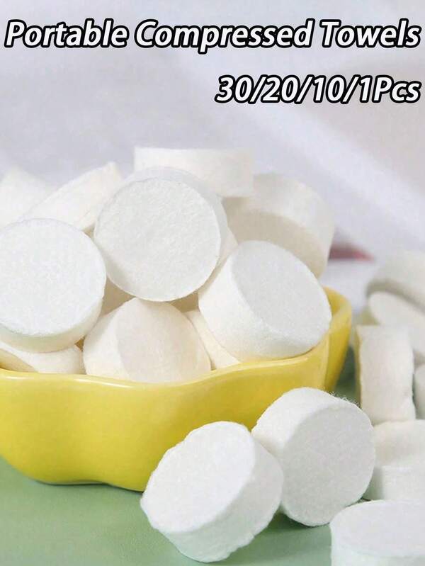 Portable Compressed Towels Portable Disposable Mini Compressed Coin Tissue Toilet Paper Tablets Wet And Dry Use Coin Tissue For Travel, Camping, Hiking, Sport, Beauty Salon Travel Essentials Travel Organizer For Beach Fall Decor Vacation Back To School