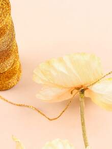 1卷100米圣诞装饰金属线，1毫米金色金属丝绳，礼品包装线，DIY首饰线，圣诞装饰绳