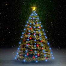 vidaXL 180 Cm Weihnachtsbaum-Lichternetz Mit 180 Blauen LEDs - Blu - Visualizzare 1