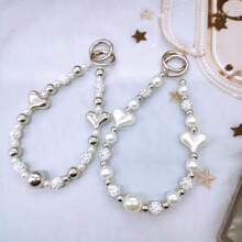 Women's Short Phone Chain Wrist Strap Keychain Bag Charm, Unique Design Anti-Lost Hanging Rope For Women, Fashionable Accessory Compatible With Android And Most Smartphone,Gifts For Mother, Family, Friends, Kids, Birthday, Holiday - 316-2 - View 2