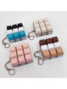 猫形钥匙扣减压指尖玩具，机械键盘开关测试器，钥匙扣，桌面装饰，手机挂饰，创意新奇抗焦虑指尖玩具，手机配件