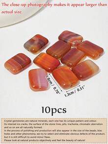 EECLYCJ 10/20 hạt đá tự nhiên hình chữ nhật 13*18mm hỗn hợp ngẫu nhiên DIY dạng hạt rời, pha lê tự nhiên, đá hình, mã não, mắt hổ, đá đốm, đá Aventurine xanh, đá thạch anh hồng, thạch anh tím, đá Sodalite nhiều màu hỗn hợp thương hiệu hòa bình may mắn năng lượng cho phụ nữ/bé gái/phụ nữ làm đồ trang sức vòng cổ vòng tay cổ điển Bohemian thủ công - 13*18mm - Xem 20