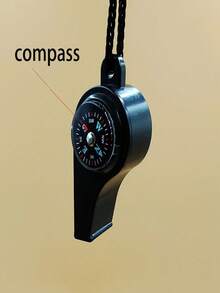 Outdoor Whistle Plastic Multifunctional Three-In-One Whistle Life-Saving Whistle Compass Thermometer Whistle Referee Whistle