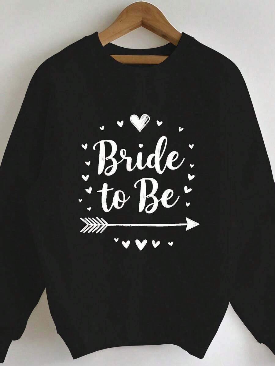 Diamond Bride To Be Women's SweatshirtFashionable Women's ClothingWomen's Autumn Clothing, Thanksgiving Hoodies, Women's Christmas, Women's Christmas Costumes, Christmas Decorations, Christmas Hoodies, Women's Winter Clothing, - 黑色 - 查看 1