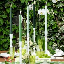 Unscented 12'' Taper Candles Set Of 6 Gradual Green Tall Candlesticks For Spring Home Decor Dinner Wedding Party Holidays Christmas{Inchcolor_nameinch:InchGreeninch,Inchsize_nameinch:Inch12Inch-6Countinch} - Green - View 6