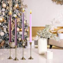 10 Inch Purple GradientTaper Candles,Set Of 4 Tapered Candle, Tall Candlesticks,Conical Stick Candles,Less,For Home Dinner, Party, Wedding, Halloween, Christmas (Purple Series, 10inch){Inchcolor_nameinch:InchPurpleseriesinch,Inchsize_nameinch:Inch10inchinch} - 紫色系列 - 查看 3