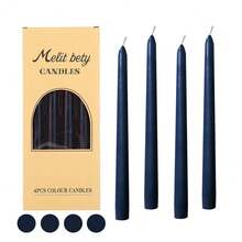 10 Inch Dark Blue Taper Candles,Set Of 4 Tapered Candle, Tall Candlesticks,Conical Stick Candles,Less,Home Dinner, Party, Wedding, Halloween, Christmas (Dark Blue, 10inch){Inchcolor_nameinch:InchDarkblueinch,Inchsize_nameinch:Inch10inchinch} - 深藍色 - 查看 8