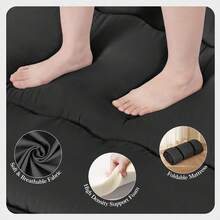 4" Extra Thick Japanese Floor Mattress Futon Mattress Foldable Mattress Tatami Pad For Adults Floor Bed Roll Up Mattress Guest Mattress - 黑色 - 查看 3