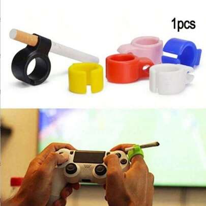 (Color aleatorio) Protector de dedos creativo de silicona, anillo portacigarro para accesorios de fumar regulares